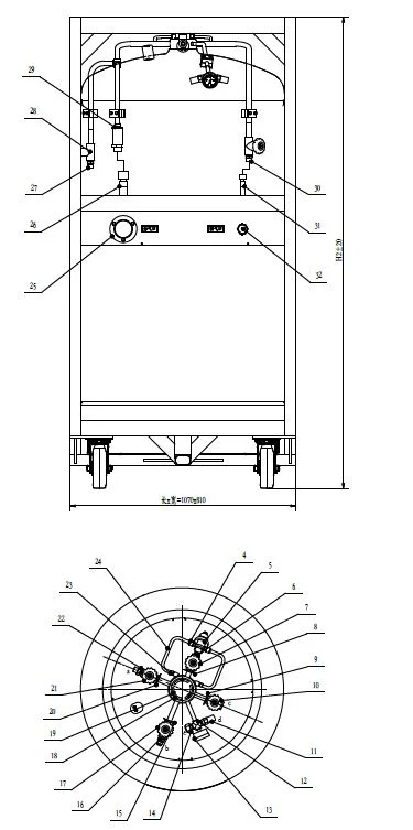 Good Quality High Pressure Cryogenic LNG Lco2 Cylinder Dewar